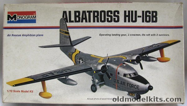 Monogram 1/72 Grumman Hu-16B Albatross (SA-16B) - White Box Issue, 6837 plastic model kit